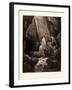 Daniel in the Den of Lions, by Gustave Dore, 1832 - 1883-Gustave Dore-Framed Giclee Print