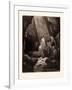 Daniel in the Den of Lions, by Gustave Dore, 1832 - 1883-Gustave Dore-Framed Giclee Print