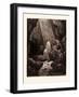 Daniel in the Den of Lions, by Gustave Dore, 1832 - 1883-Gustave Dore-Framed Giclee Print