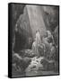 Daniel in the Den of Lions, Daniel 6:16-17, Illustration from Dore's 'The Holy Bible', Engraved…-Gustave Doré-Framed Stretched Canvas