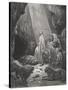 Daniel in the Den of Lions, Daniel 6:16-17, Illustration from Dore's 'The Holy Bible', Engraved…-Gustave Doré-Stretched Canvas