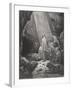 Daniel in the Den of Lions, Daniel 6:16-17, Illustration from Dore's 'The Holy Bible', Engraved…-Gustave Doré-Framed Giclee Print