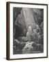 Daniel in the Den of Lions, Daniel 6:16-17, Illustration from Dore's 'The Holy Bible', Engraved…-Gustave Doré-Framed Giclee Print