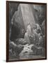 Daniel in the Den of Lions, Daniel 6:16-17, Illustration from Dore's 'The Holy Bible', Engraved…-Gustave Doré-Framed Giclee Print