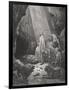 Daniel in the Den of Lions, Daniel 6:16-17, Illustration from Dore's 'The Holy Bible', Engraved…-Gustave Doré-Framed Giclee Print