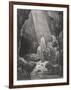 Daniel in the Den of Lions, Daniel 6:16-17, Illustration from Dore's 'The Holy Bible', Engraved…-Gustave Doré-Framed Giclee Print