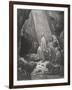 Daniel in the Den of Lions, Daniel 6:16-17, Illustration from Dore's 'The Holy Bible', Engraved…-Gustave Doré-Framed Giclee Print