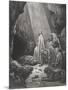 Daniel in the Den of Lions, Daniel 6:16-17, Illustration from Dore's 'The Holy Bible', Engraved…-Gustave Doré-Mounted Giclee Print