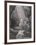 Daniel in the Den of Lions, Daniel 6:16-17, Illustration from Dore's 'The Holy Bible', Engraved…-Gustave Doré-Framed Giclee Print