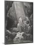 Daniel in the Den of Lions, Daniel 6:16-17, Illustration from Dore's 'The Holy Bible', Engraved…-Gustave Doré-Mounted Premium Giclee Print