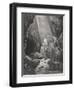 Daniel in the Den of Lions, Daniel 6:16-17, Illustration from Dore's 'The Holy Bible', Engraved…-Gustave Doré-Framed Giclee Print