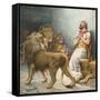 Daniel in the Lion's Den-Ambrose Dudley-Framed Stretched Canvas