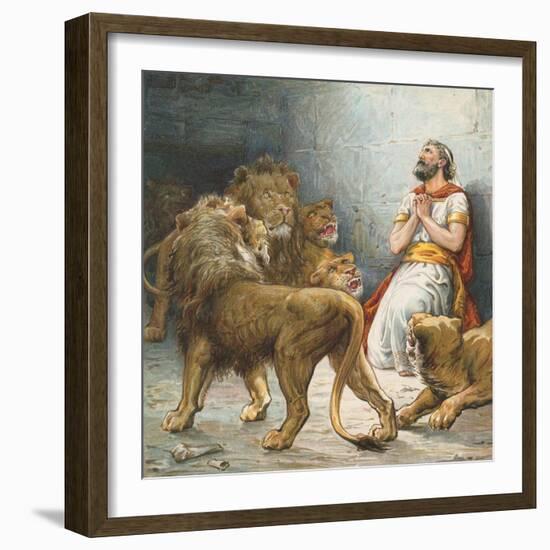 Daniel in the Lion's Den-Ambrose Dudley-Framed Giclee Print