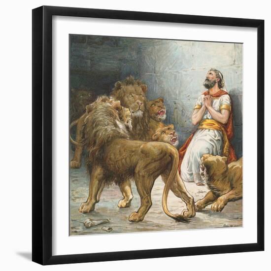 Daniel in the Lion's Den-Ambrose Dudley-Framed Giclee Print