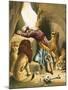 Daniel in the Lion's Den-English-Mounted Giclee Print