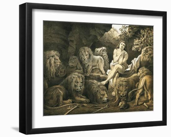 Daniel in the Lion's Den-English-Framed Giclee Print