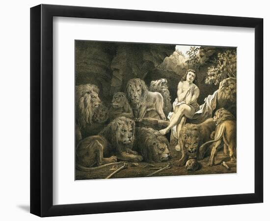 Daniel in the Lion's Den-English-Framed Giclee Print