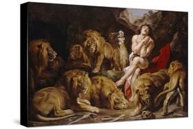 Daniel in the Lions' Den. Ca. 1614 - 16-Peter Paul Rubens-Stretched Canvas