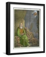 Daniel in the Lions' Den, from a Bible Printed by Edward Gover, 1870s-Siegfried Detler Bendixen-Framed Giclee Print