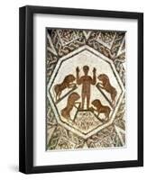 Daniel in the Lions' Den, Roman Mosaic, 5th Century-null-Framed Giclee Print