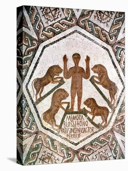 Daniel in the Lions' Den, Roman Mosaic from Bordj El Loudi, Tunisia, 5th Century Ad-null-Stretched Canvas