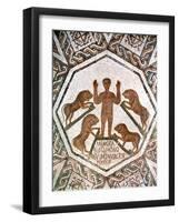 Daniel in the Lions' Den, Roman Mosaic from Bordj El Loudi, Tunisia, 5th Century Ad-null-Framed Giclee Print