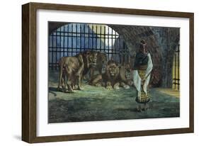 Daniel in the Lions Den-James Tissot-Framed Giclee Print