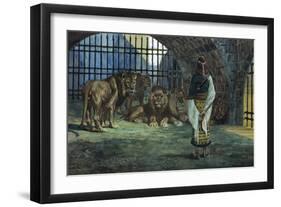 Daniel in the Lions Den-James Tissot-Framed Giclee Print