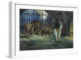 Daniel in the Lions Den-James Tissot-Framed Giclee Print