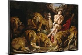 Daniel in the Lions' Den-Peter Paul Rubens-Mounted Giclee Print