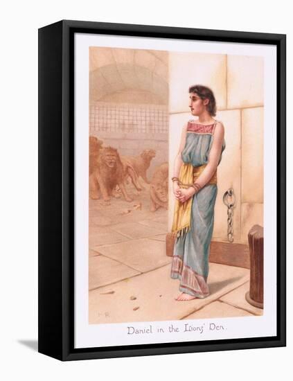 Daniel in the Lions Den-Henry Ryland-Framed Stretched Canvas