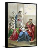 Daniel Interpreting the Writing on the Wall at the Feast of Belshazzar, King of Babylon-null-Framed Stretched Canvas