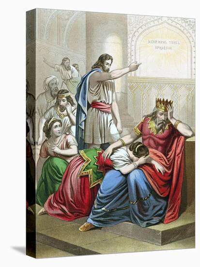 Daniel Interpreting the Writing on the Wall at the Feast of Belshazzar, King of Babylon-null-Stretched Canvas