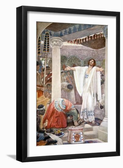 Daniel interprets the dream of Nebuchadnezzar', 1916-Evelyn Paul-Framed Giclee Print