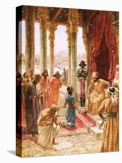 Daniel Interprets the Dream of Nebuchadnezzar-William Brassey Hole-Stretched Canvas