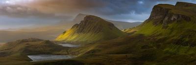 Dramatic Sunrise with Moody Clouds at the Quiraing, Isle of Skye, Scotland, Uk.-Daniel_Kay-Stretched Canvas