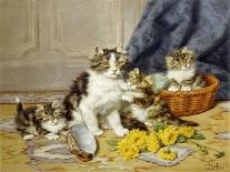 Playful Kittens-Daniel Merlin-Mounted Giclee Print