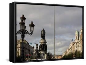 Daniel O'Connell Street, Dublin, Republic of Ireland, Europe-Oliviero Olivieri-Framed Stretched Canvas