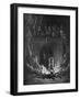 Daniel's companions in the fiery furnace-Gustave Dore-Framed Giclee Print