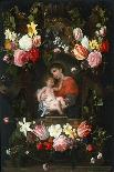 Garland of Flowers with Madonna and Child, First Third of 17th C-Daniel Seghers-Giclee Print