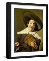 Daniel Van Aken Playing the Violin, C.1640-Frans Hals-Framed Giclee Print