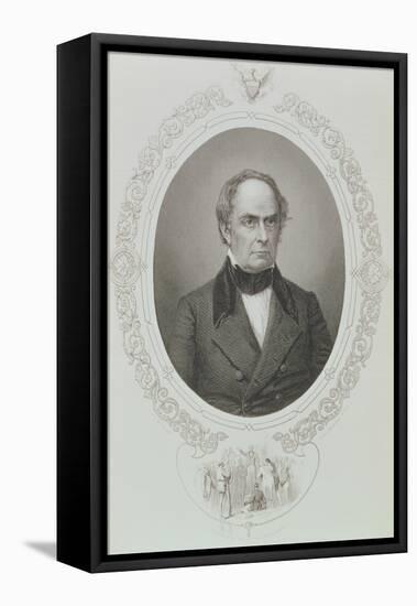 Daniel Webster (1782-1852) from "The History of the United States," Vol. II, by Charles Mackay-Mathew Brady-Framed Stretched Canvas