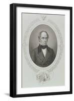 Daniel Webster (1782-1852) from "The History of the United States," Vol. II, by Charles Mackay-Mathew Brady-Framed Giclee Print