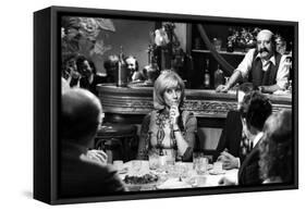 Daniele Gilbert During the Recording of the Tv Programme "Samedi Soir" 1973-null-Framed Stretched Canvas