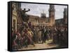 Daniele Manin Demands Austrian Surrender of the Venetian Arsenal, 1848-Vincenzo Coronelli-Framed Stretched Canvas