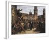 Daniele Manin Demands Austrian Surrender of the Venetian Arsenal, 1848-Vincenzo Coronelli-Framed Giclee Print