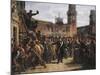 Daniele Manin Demands Austrian Surrender of the Venetian Arsenal, 1848-Vincenzo Coronelli-Mounted Giclee Print
