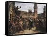 Daniele Manin Demands Austrian Surrender of the Venetian Arsenal, 1848-Vincenzo Coronelli-Framed Stretched Canvas