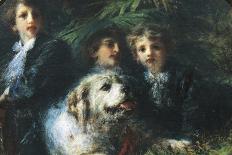 The Troubetzkoy Boys with a Dog, Detail, 1874-Daniele Ranzoni-Giclee Print