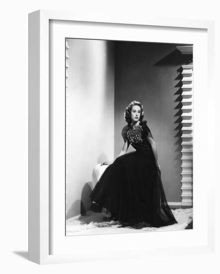 Danielle Darrieux, 1938 (b/w photo)-null-Framed Photo